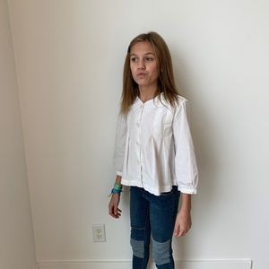 Zara white button down shirt